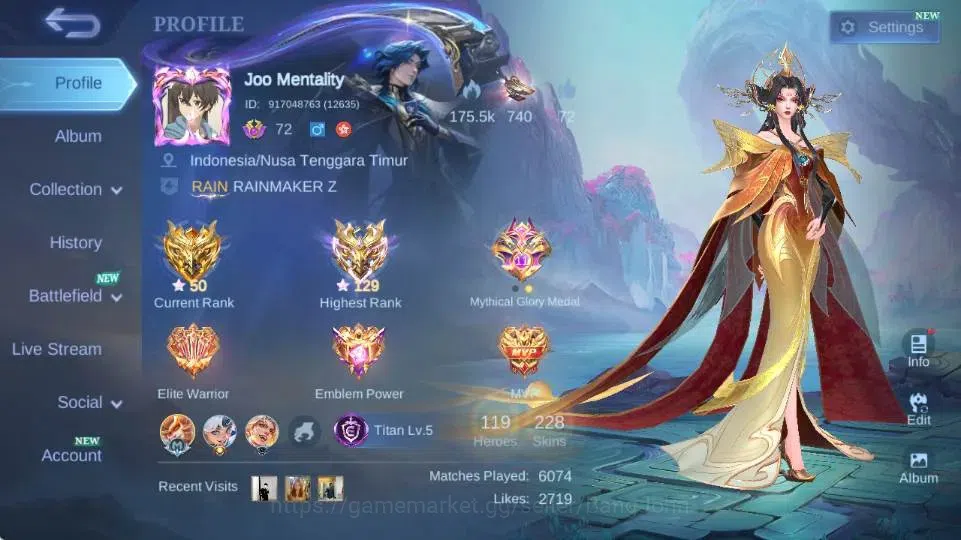 Mobile Legends: Bang Bang Accounts Global|Hero 119|Skin 228|Renowned|LuckyBox Karrie, image 15