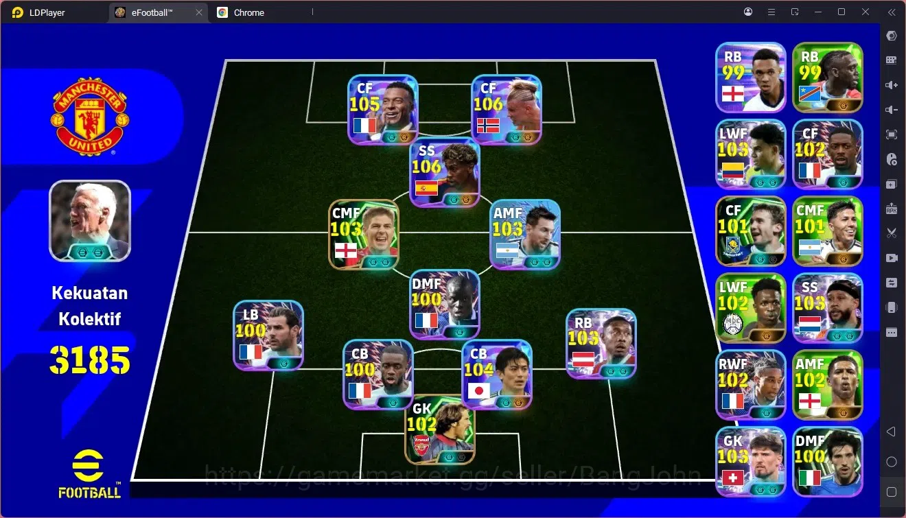 eFootball Accounts High-End Mobile|PW 3185|New Show time KMbappe+LYamal+EHaaland+STaniguchi,Showtime LMessi+Memphis 1