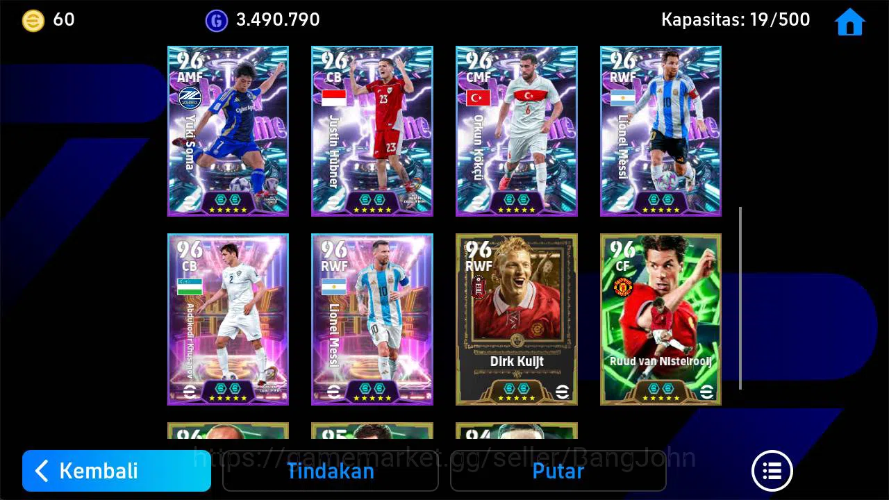 eFootball Accounts Power 3172, J Cruyff epic, marco Reus epic, O marm image 5