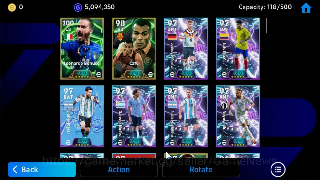 eFootball Accounts Legends & Iconic Players Android|Epic Leonardo Bonucci,Cafu,Gerrard,Batistuta,Shevchenko,Eden 5