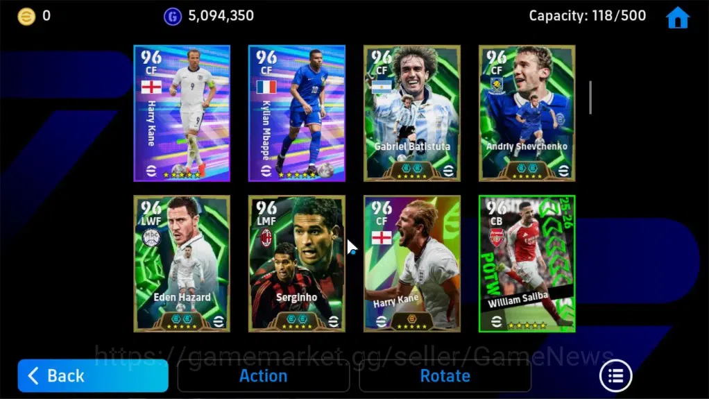 eFootball Accounts Legends & Iconic Players Android|Epic Leonardo Bonucci,Cafu,Gerrard,Batistuta,Shevchenko,Eden 7