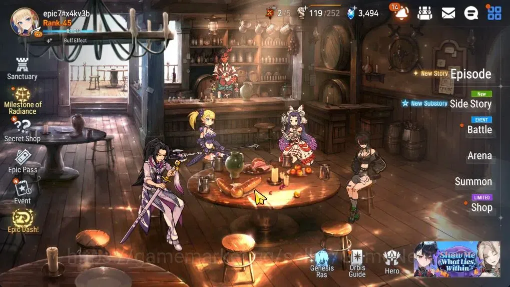 Epic Seven Accounts High-End Global UnVerif|New Era| 8 ML(Belian,B Hwayoung,LR Krau,etc)+Aube,AB Fumyr,A Ludwig,etc|174 1