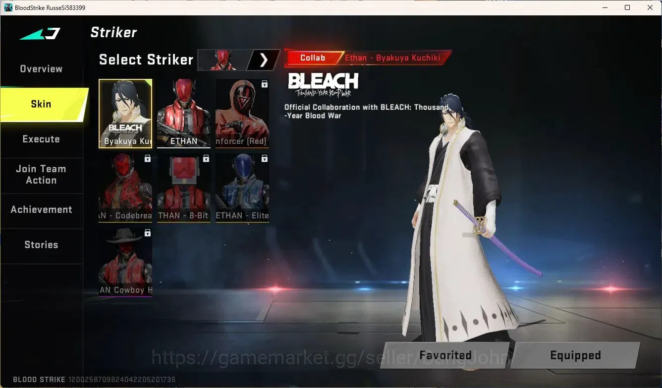 Blood Strike Accounts ASIA | BLEACH Byakuya,Ethan|EVA MCX-EVA-00|Ultra K image 2