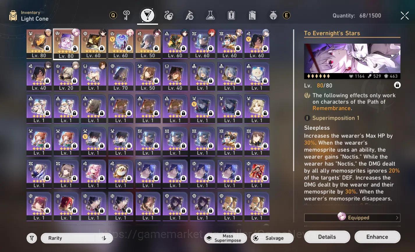 Honkai Star Rail Accounts Asia|TL 64|6 Limited|[Evernight,Archer]+Sign,Spark image 3