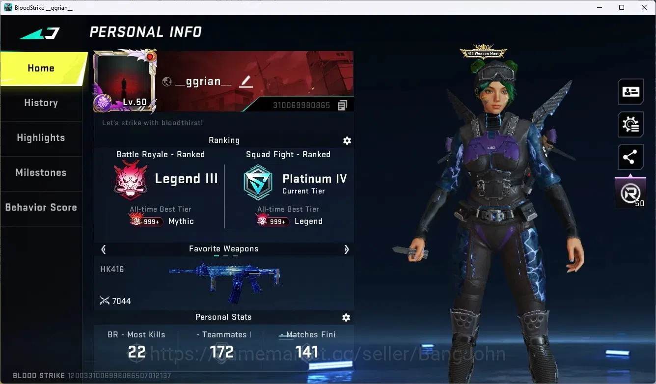 Blood Strike Accounts ASIA | 4 7DS GUN|2 TR GUN|1 EVA GUN|7 ULTRA GUN|1 image 1