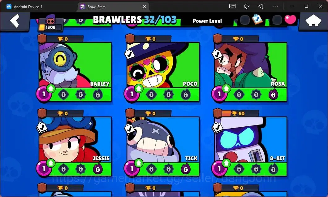 Brawl Stars Accounts Global|1808 Thropy|32 Brawler|2 Max Lv Hypercharge image 7