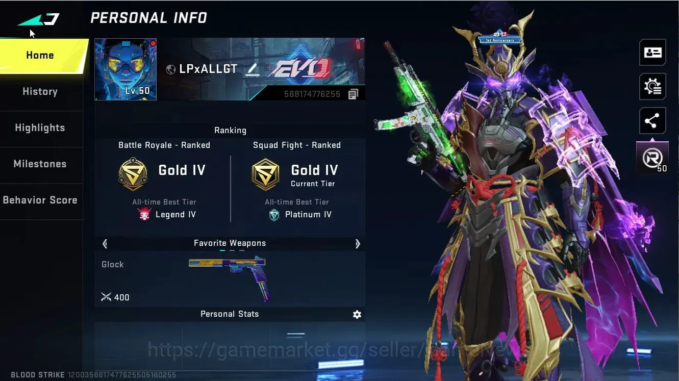 Blood Strike Accounts ASIA|ETERNAL(ZERO-Oda),4ULTRA[Kainda,Katya,Melee B image 2