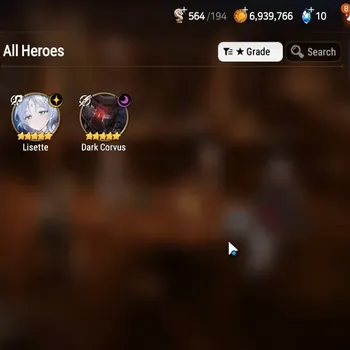 Epic Seven Accounts Starter GLOBAL UnVerif|New Era|2 ML(Lisette,Dark Corvus)+Baal&Sezan,Tenebria,Iseria,Landy|Poh ON|Abys F