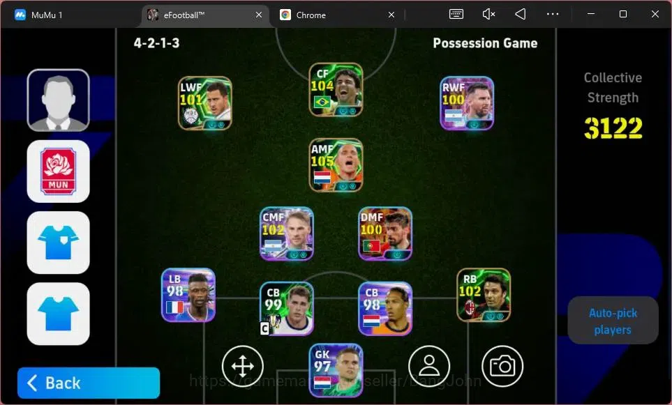 eFootball Accounts ANDROID|PW 3122|Epic Bebento,Wesley Sneijder,Massi image 2