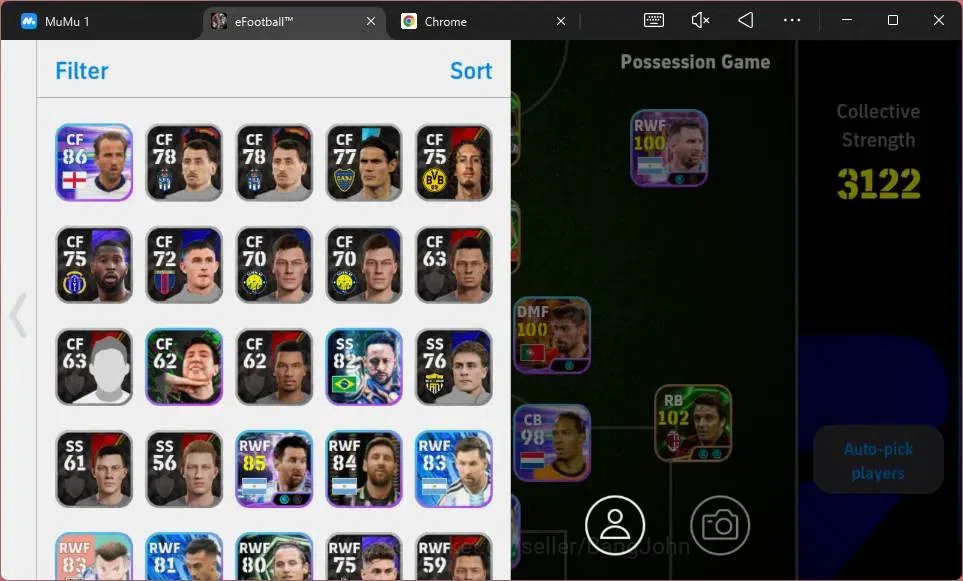 eFootball Accounts ANDROID|PW 3122|Epic Bebento,Wesley Sneijder,Massi image 3