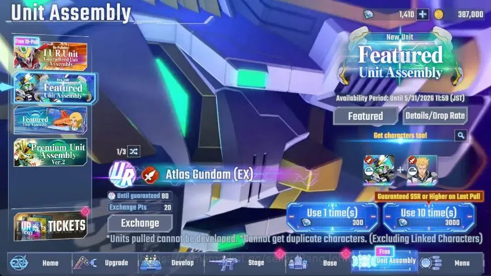 SD Gundam G Generation ETERNAL Accounts Global| Rank 1 | FreshStory | 1,4k Diamond|8 URGun image 6