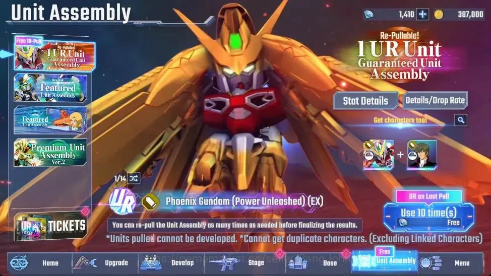 SD Gundam G Generation ETERNAL Accounts Global| Rank 1 | FreshStory | 1,4k Diamond|8 URGun image 7
