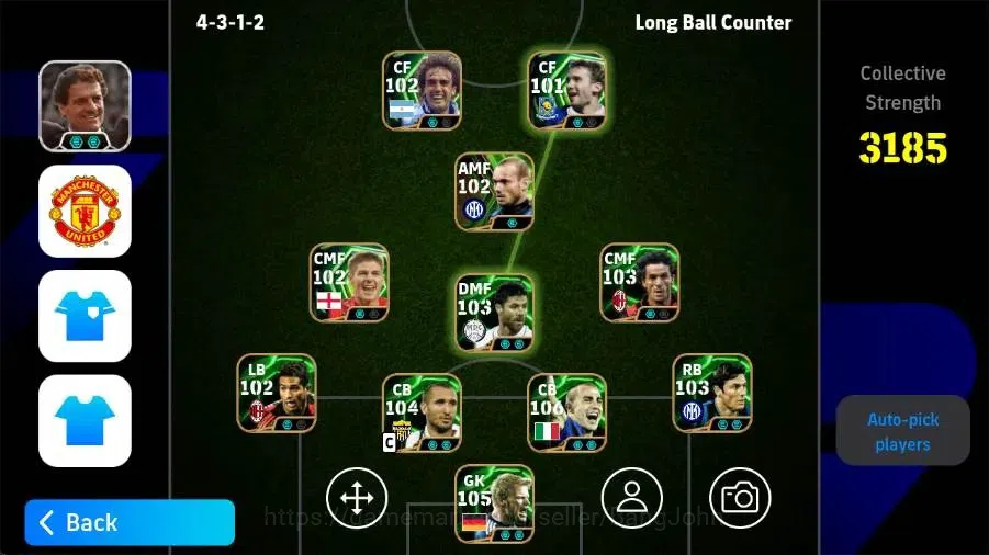 Buy eFootball Accounts - Mobile | PW 3185 | Fabio Cannavaro