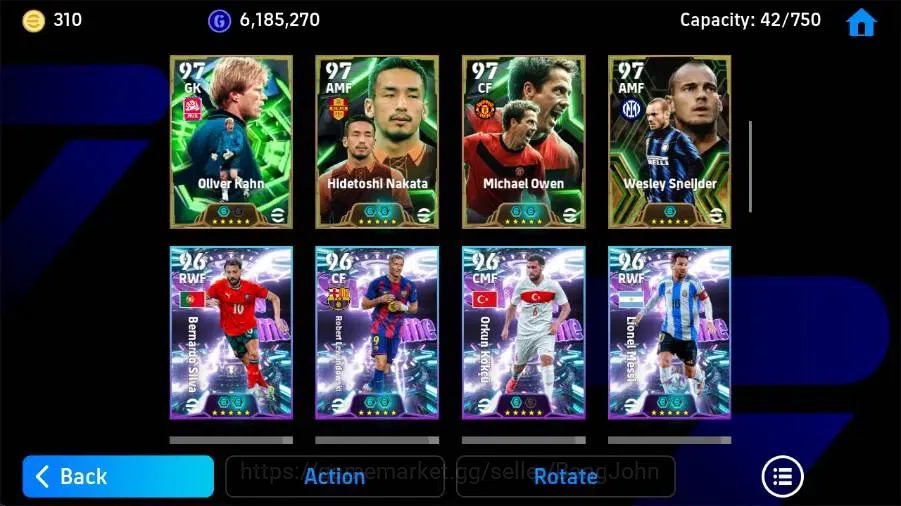 Buy eFootball Accounts - Mobile | PW 3185 | Fabio Cannavaro
