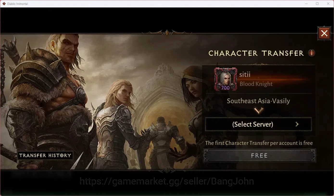Diablo Immortal Accounts SEA - Vasily | 60 (700) Blood Knight | CR 42K | Re image 2