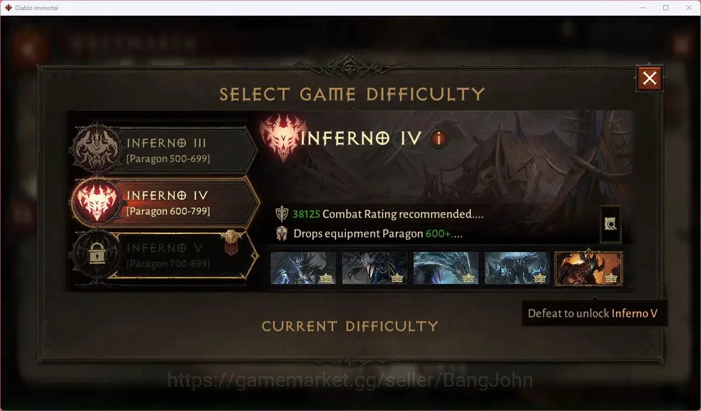 Diablo Immortal Accounts SEA - Vasily | 60 (700) Blood Knight | CR 42K | Re image 5
