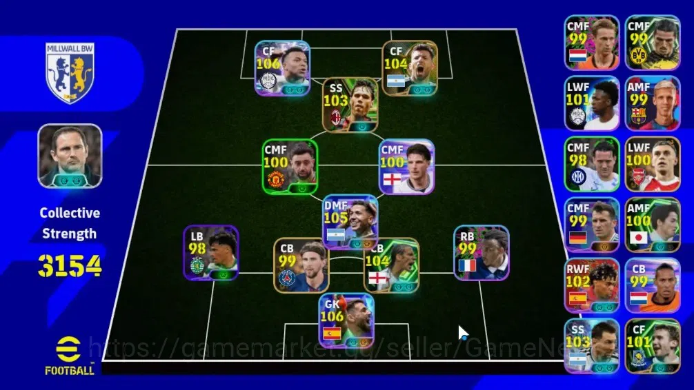 eFootball Accounts Legends & Iconic Players Android|Big Time Lionel Messi '26|Epic Sergio Aguero,Dennis 1