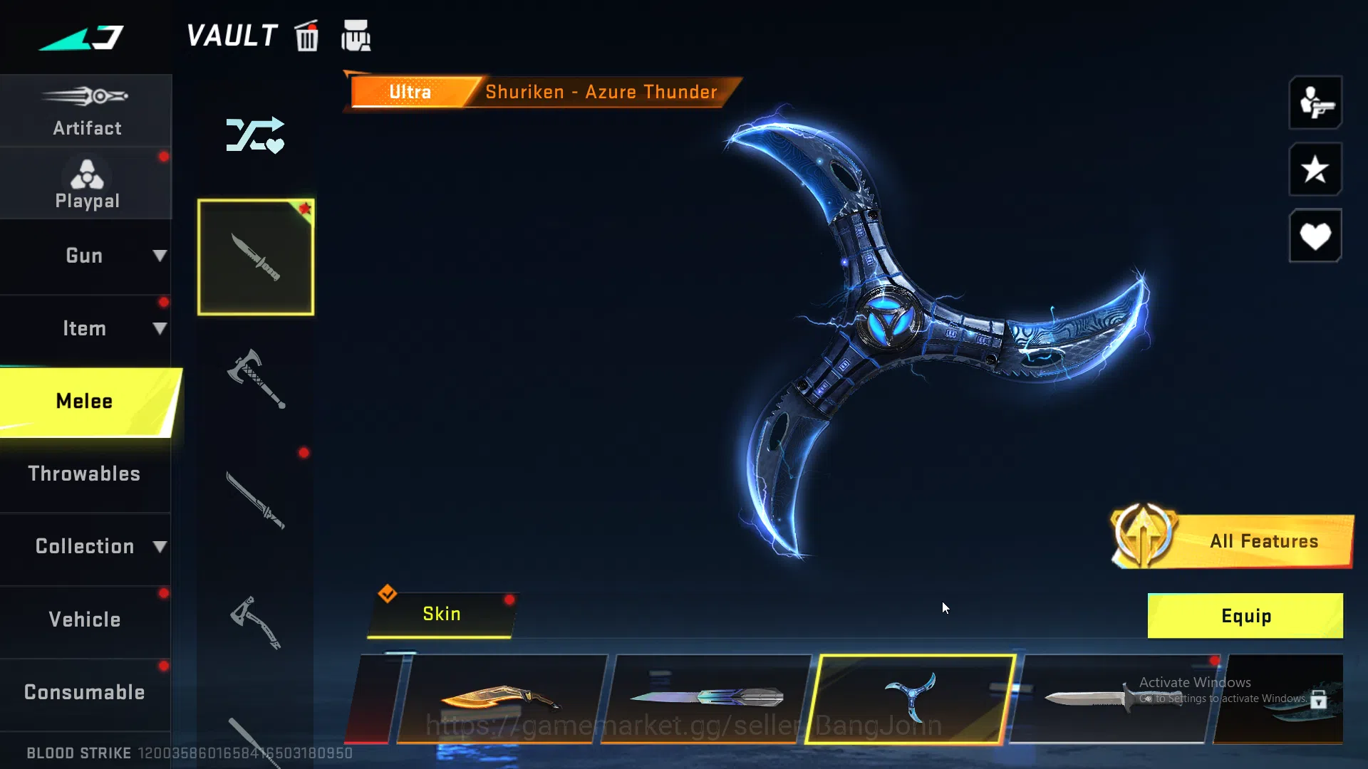 Blood Strike Accounts ASIA | 4 Evo Weapons | 8 Collab Skins | 25 Eternal image 11