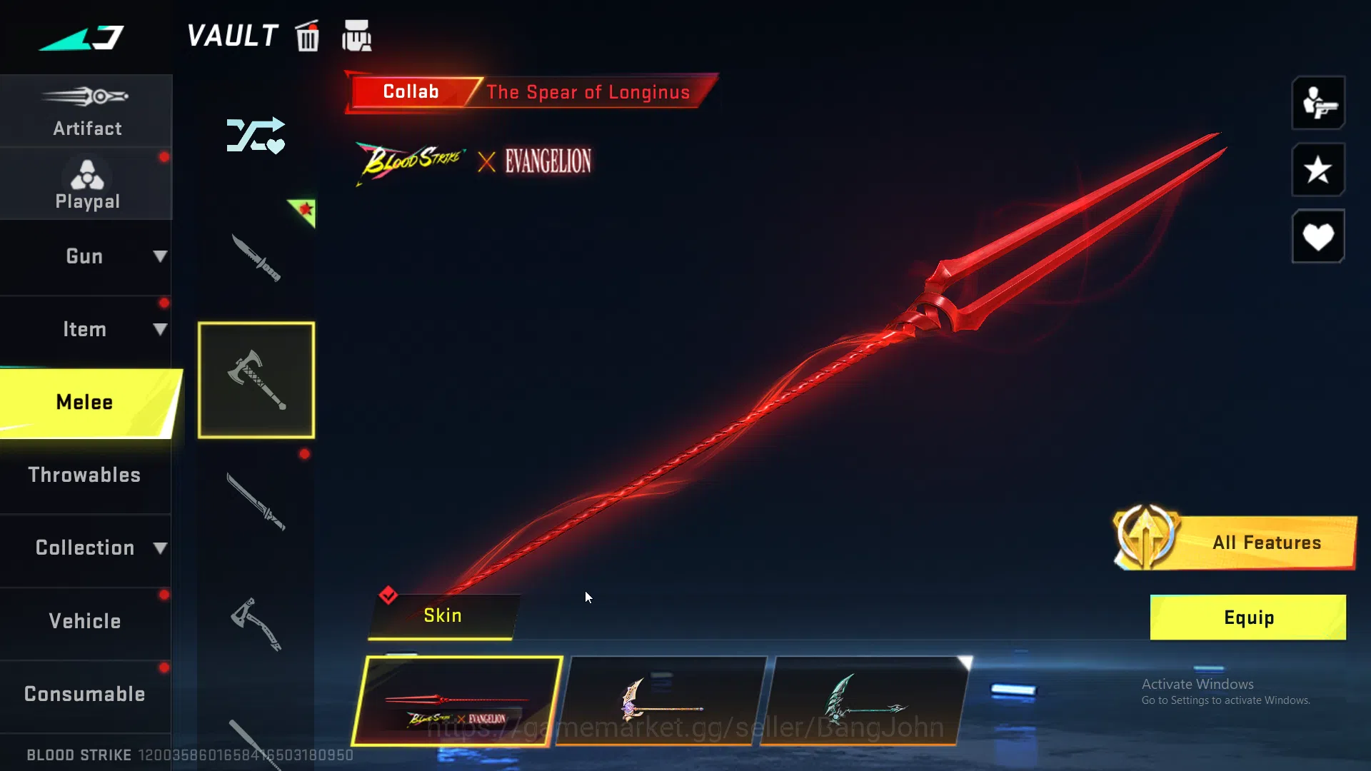 Blood Strike Accounts ASIA | 4 Evo Weapons | 8 Collab Skins | 25 Eternal image 12