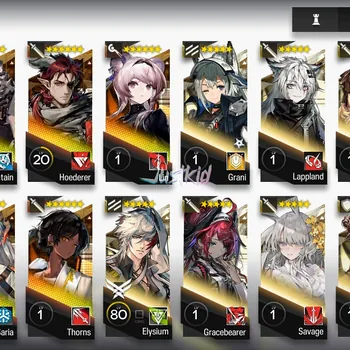 Arknights Accounts Mid-Tier ARKNIGHTS GLOBAL EARLYMID 9*6 , NECRASS,LEMUEN,SURTR,CLOSURE,THORN,MOUNTAIN,HOEDERER,LIN,SARIA