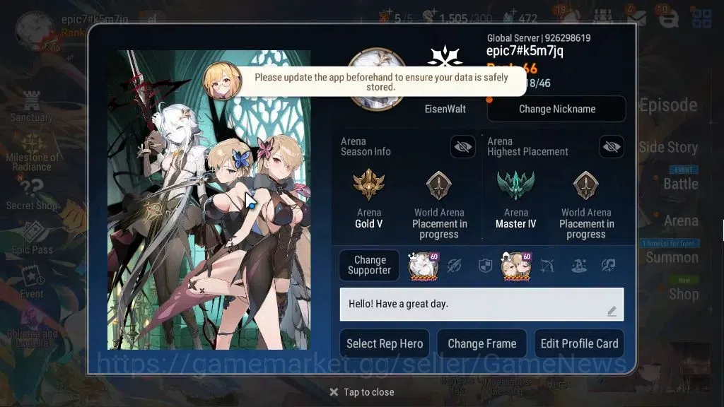 Epic Seven Accounts GLOBAL Unverif|14ML(RhianaNLuciel,Salome,LOTScales image 2
