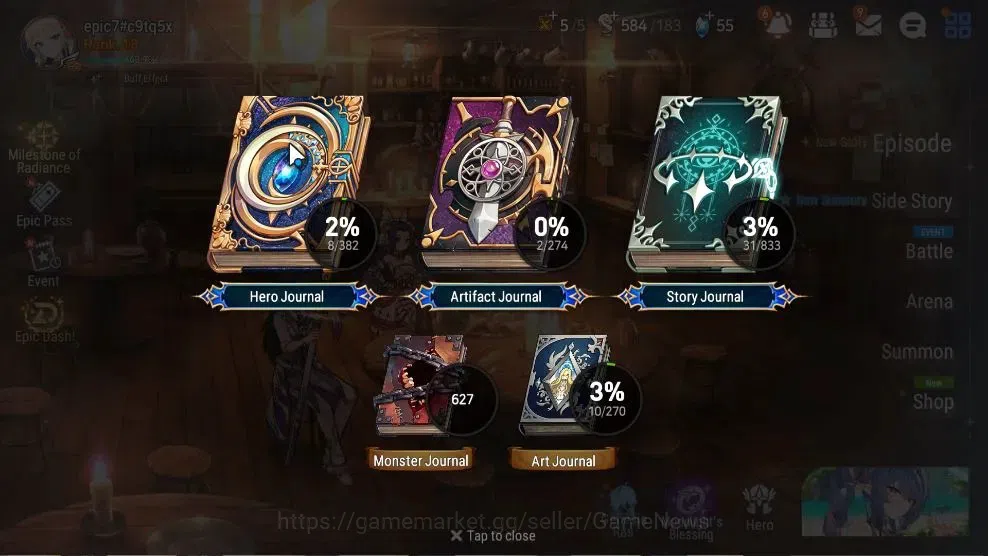 Epic Seven Accounts Starter GLOBAL UnVerif|ML (TE Kayron,Straze)+Landy,Tenebria|Ready Gacha|PoH ON|Abyss F 51|800 MM+2,5K 3