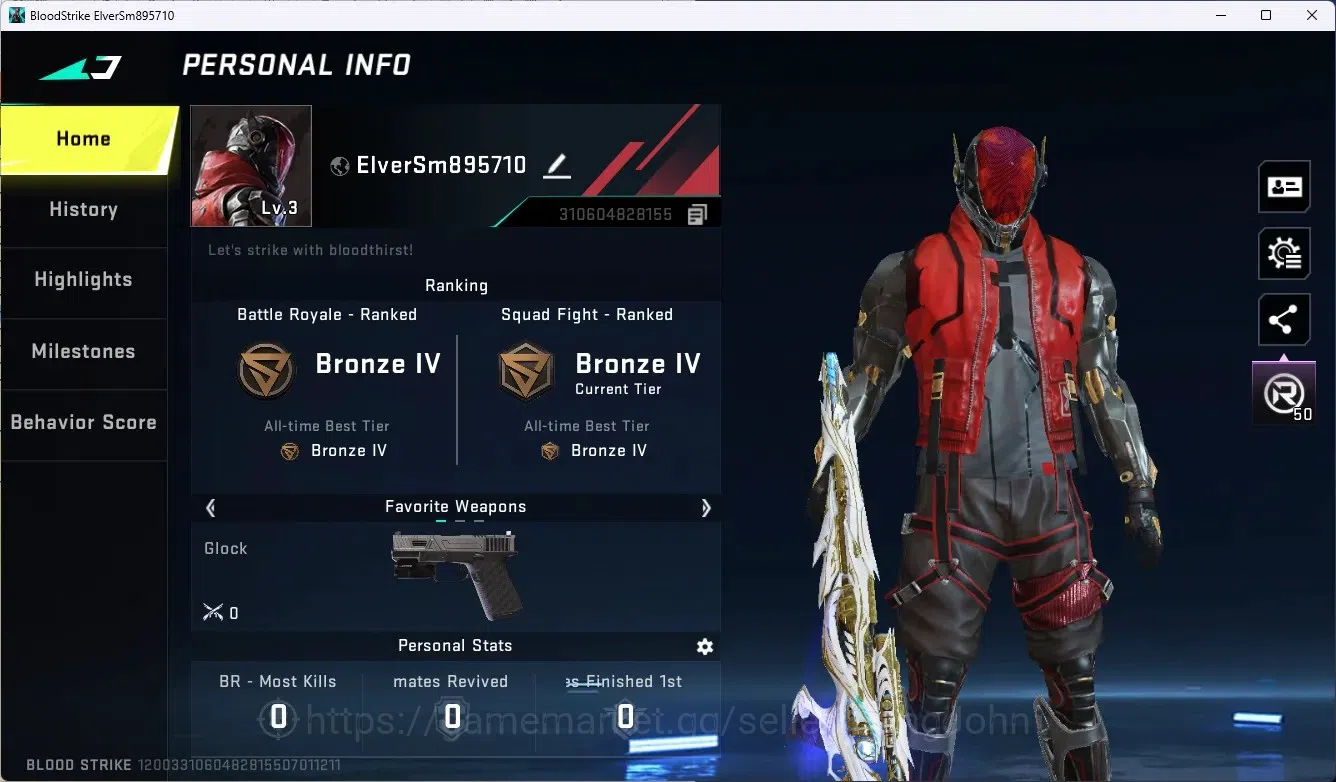 Blood Strike Accounts ASIA |1 Eternal Gun:M700 - Seraph |Ultra Melee Lig image 1