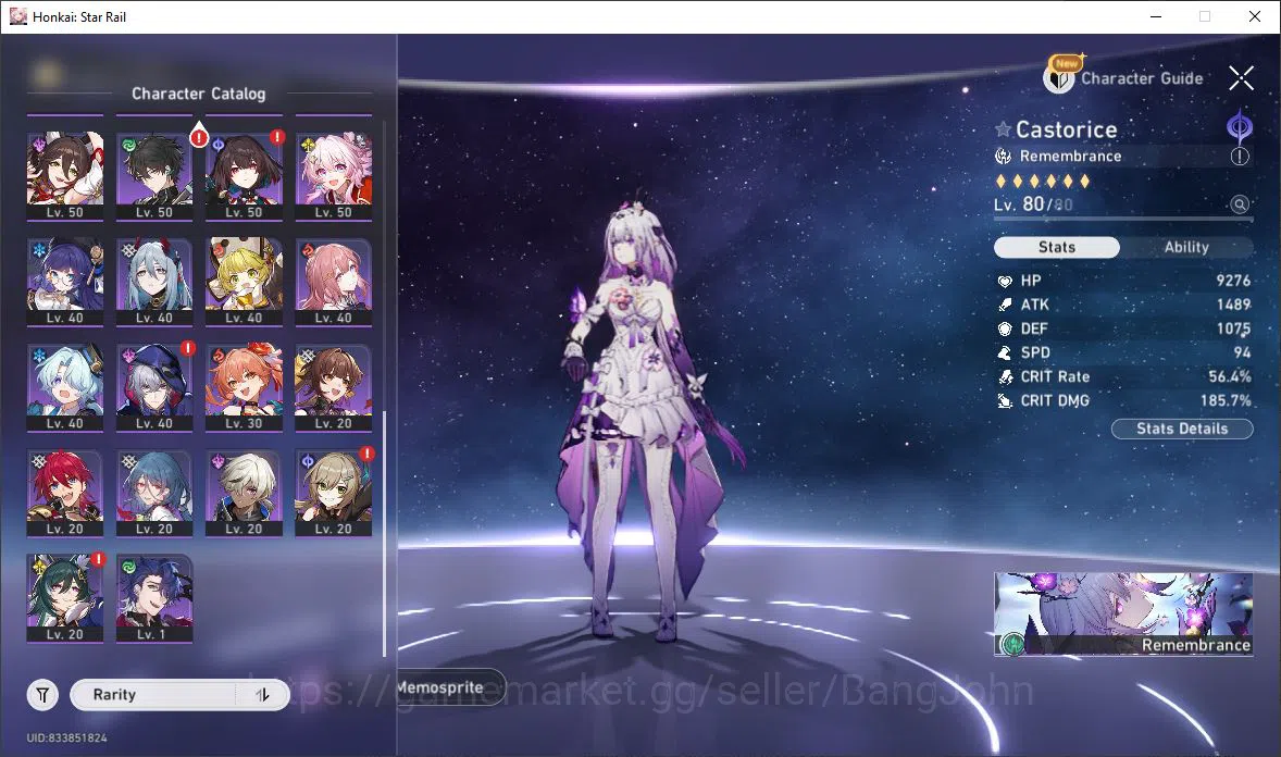 Honkai Star Rail Accounts [ASIA] TL 65 | 15 Limit | Castorice | Hyacine | Tr image 13