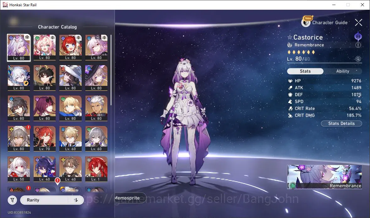 Honkai Star Rail Accounts [ASIA] TL 65 | 15 Limit | Castorice | Hyacine | Tr image 14