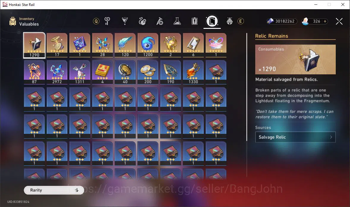 Honkai Star Rail Accounts [ASIA] TL 65 | 15 Limit | Castorice | Hyacine | Tr image 4
