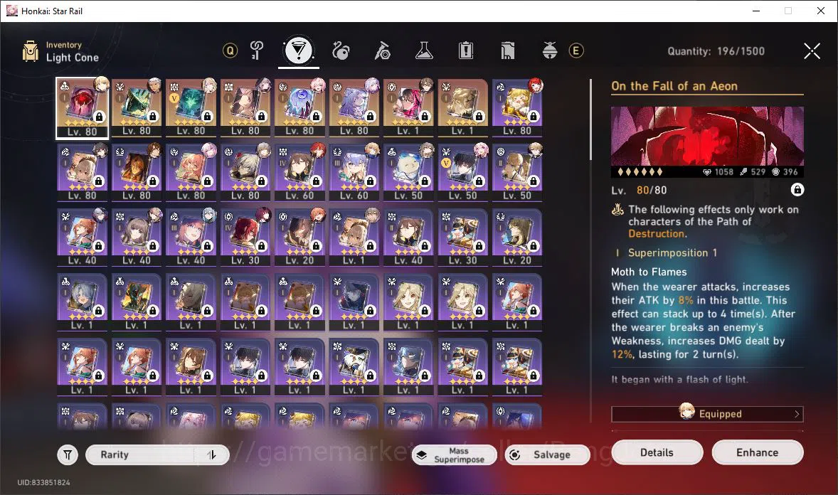 Honkai Star Rail Accounts [ASIA] TL 65 | 15 Limit | Castorice | Hyacine | Tr image 9