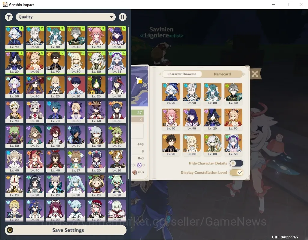 Genshin Impact Accounts Others ASIA|AR 57|10 Limited + 7 (*5 Weapon)|(Yae Miko 1