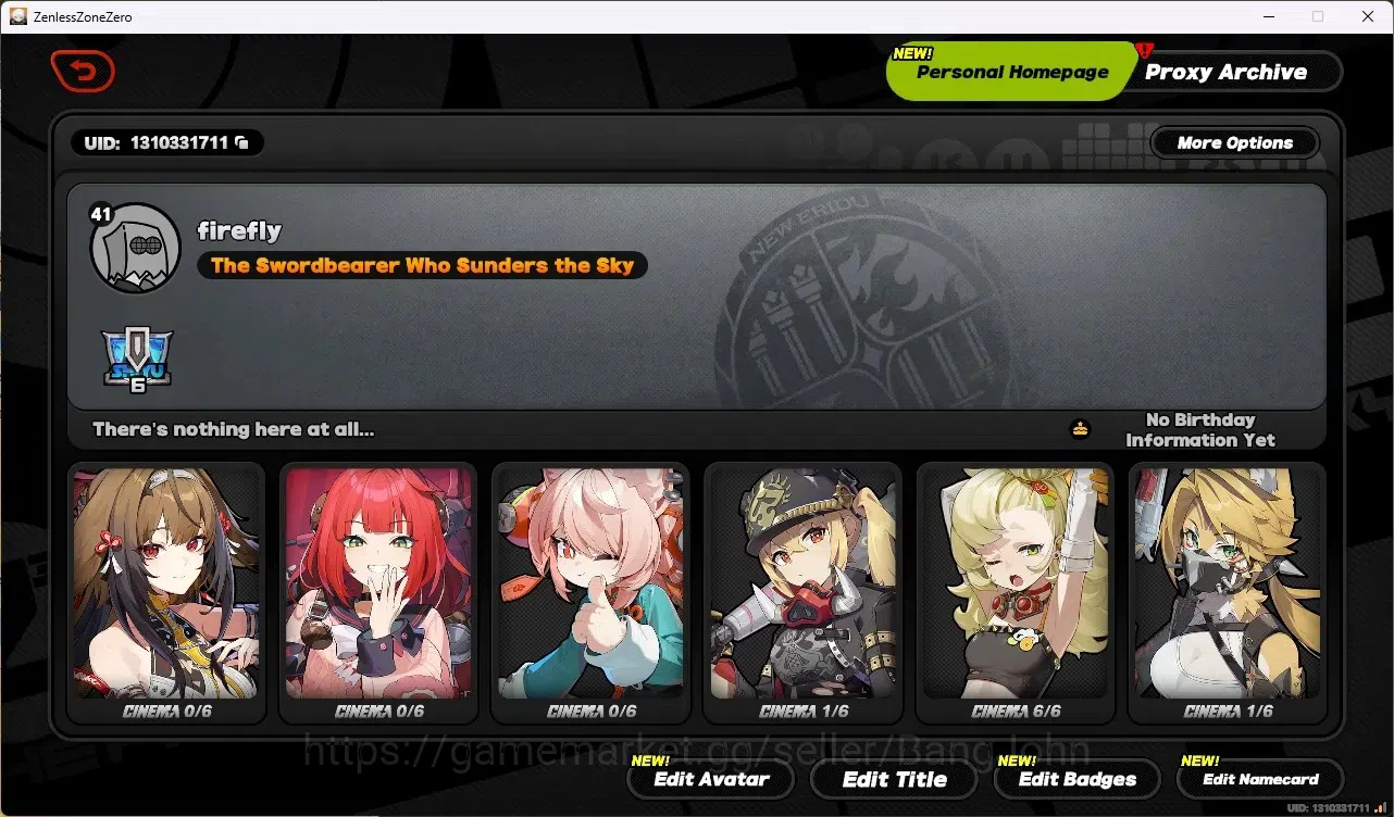 Zenless Zone Zero Accounts ASIA|IK 41|3 Limited,1 VoidHunter [(Ye Shunguang+S image 1