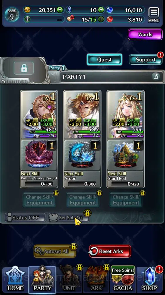 Last Cloudia Accounts Global|Starter Rank 9| Ascended Roland,Spirit Maid image 3