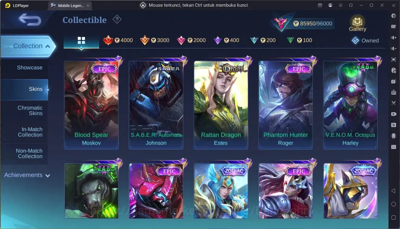 Mobile Legends: Bang Bang Accounts Global|Hero 132|Skin 337|Exalted|Legend Lunox|Sanr image 13