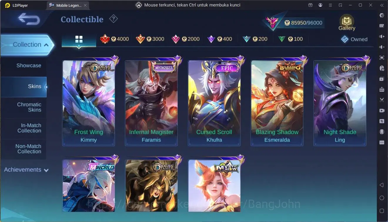 Mobile Legends: Bang Bang Accounts Global|Hero 132|Skin 337|Exalted|Legend Lunox|Sanr image 16