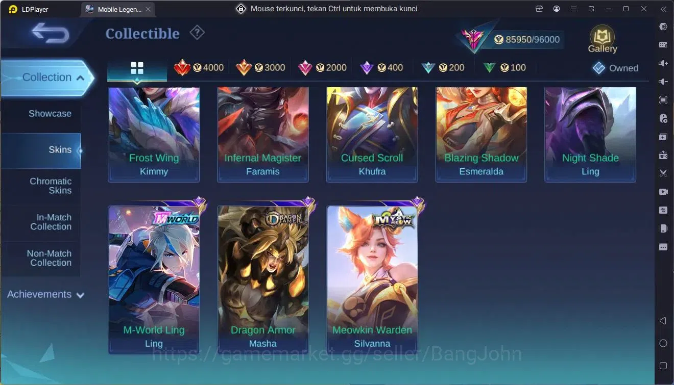 Mobile Legends: Bang Bang Accounts Global|Hero 132|Skin 337|Exalted|Legend Lunox|Sanr image 17