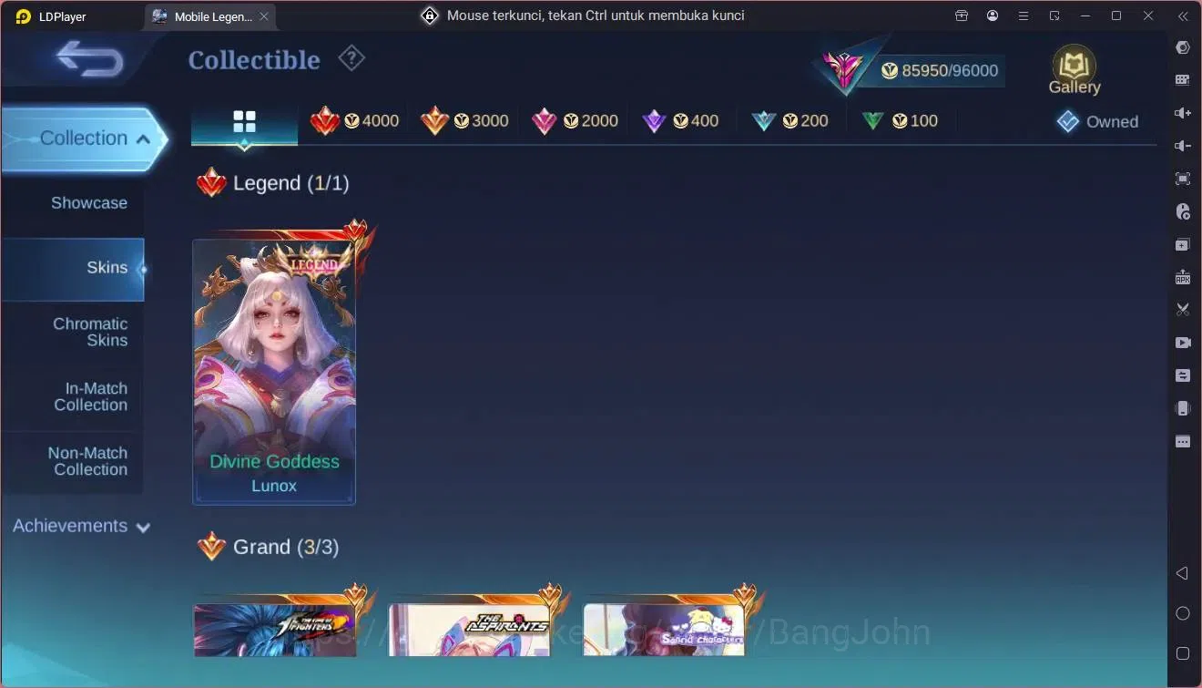 Mobile Legends: Bang Bang Accounts Global|Hero 132|Skin 337|Exalted|Legend Lunox|Sanr image 7