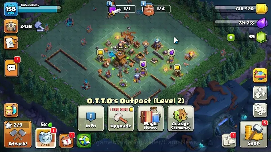Clash of Clans Accounts LV 158|TH 16-BH 8|HH 9|Limited Skin|BK 61,AQ 80,GW image 7