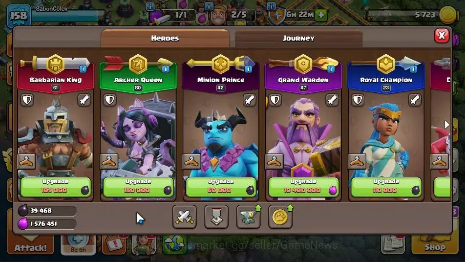 Clash of Clans Accounts LV 158|TH 16-BH 8|HH 9|Limited Skin|BK 61,AQ 80,GW image 8