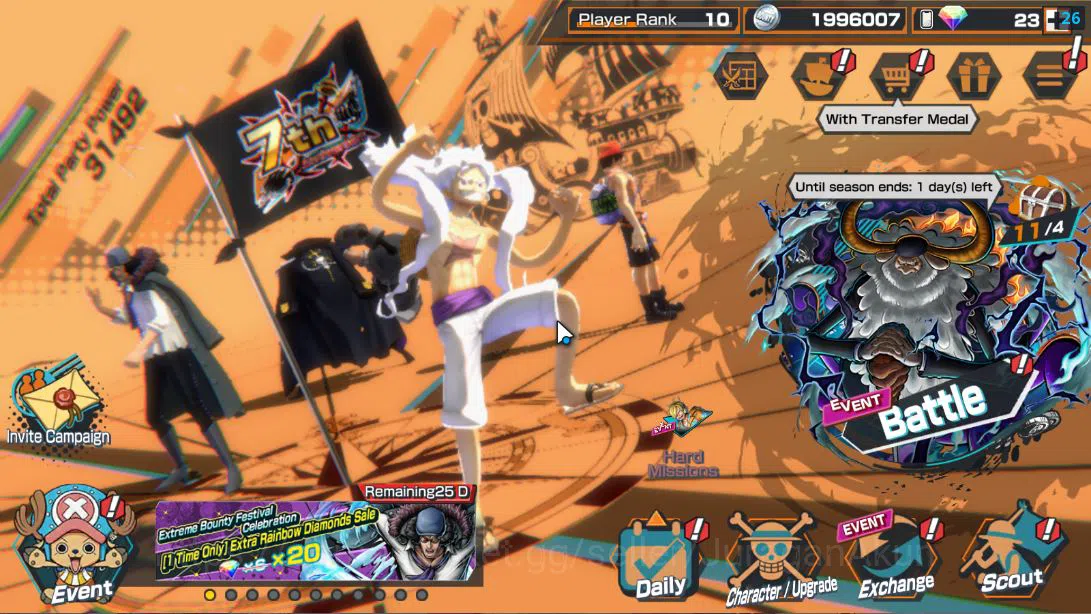 One Piece Bounty Rush Accounts Global|4 EX|TFE Monkey D Luffy,Blck Beard pirates image 1