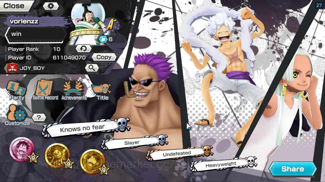 One Piece Bounty Rush Accounts Global|4 EX|TFE Monkey D Luffy,Blck Beard pirates image 2