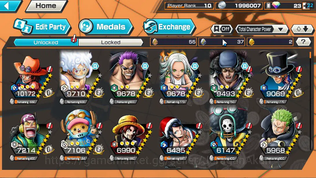 One Piece Bounty Rush Accounts Global|4 EX|TFE Monkey D Luffy,Blck Beard pirates image 5
