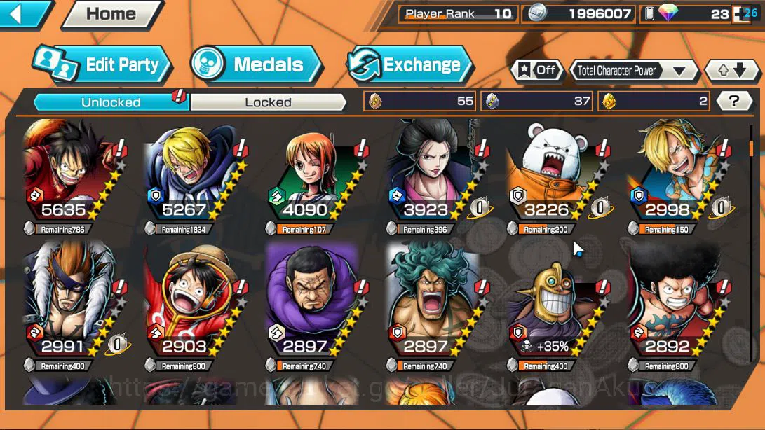 One Piece Bounty Rush Accounts Global|4 EX|TFE Monkey D Luffy,Blck Beard pirates image 6