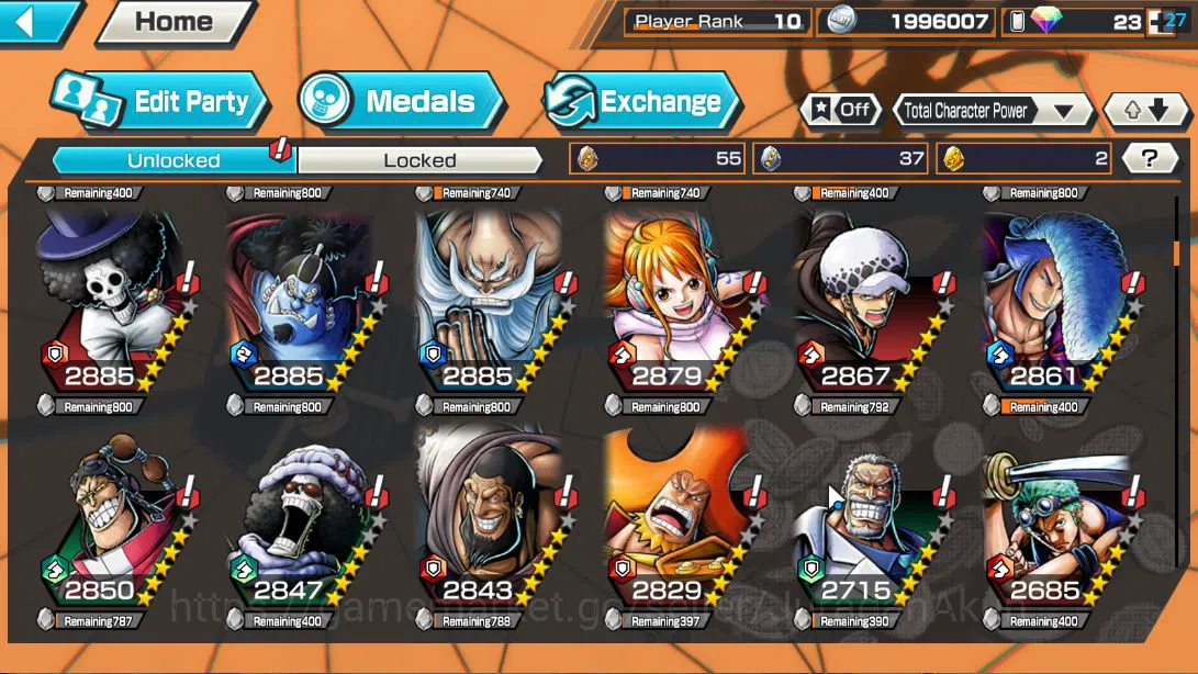 One Piece Bounty Rush Accounts Global|4 EX|TFE Monkey D Luffy,Blck Beard pirates image 7