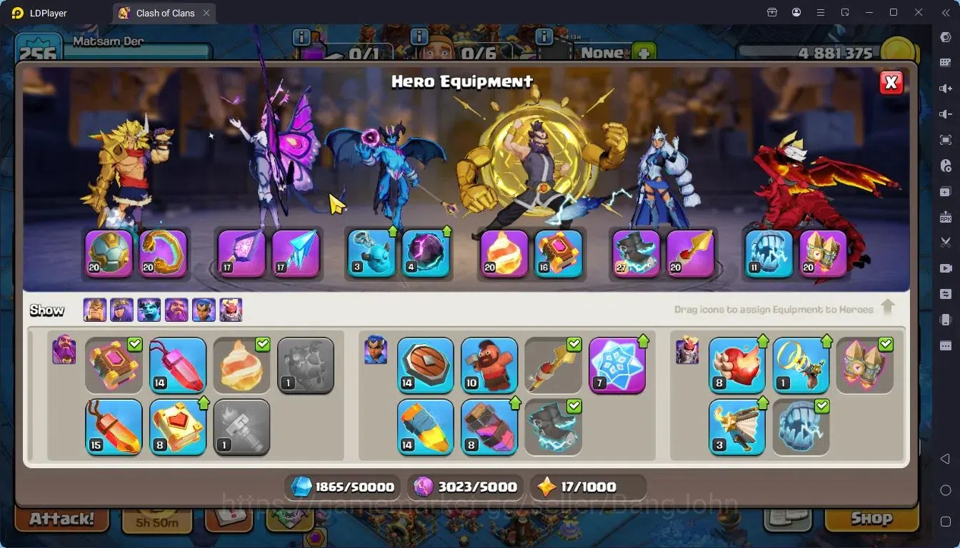 Clash of Clans Accounts Global |TH 17-BH 10|LVL 256|BK96,AQ97,MP73,GW75,RC image 17