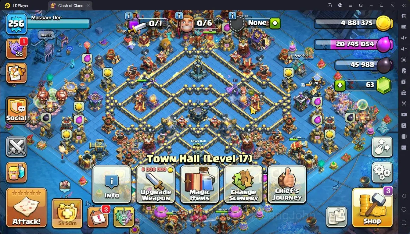 Clash of Clans Accounts Global |TH 17-BH 10|LVL 256|BK96,AQ97,MP73,GW75,RC image 4