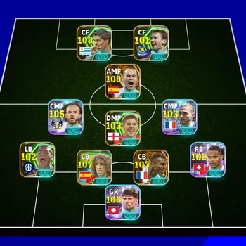 eFootball Accounts Legends & Iconic Players Collective 3220 | Luis Suarez Uruguay 108, Big time Andres Iniesta 108, New epik