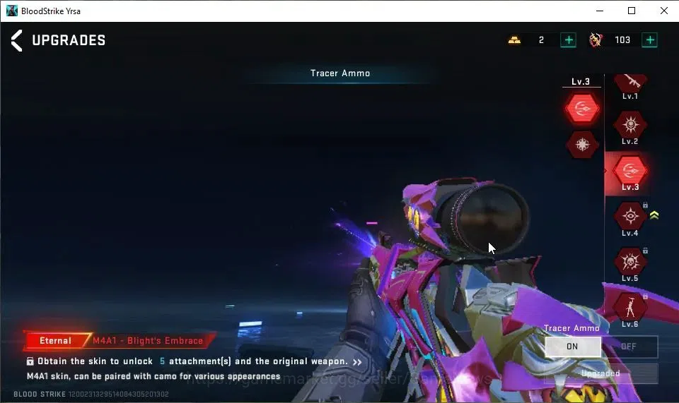 Blood Strike Accounts ASIA|2 ETERNAL[M4A1-Blight Lv3,DEagle-Scorpius]|Co image 8