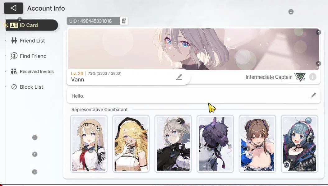 Chaos Zero Nightmare Accounts GLOBAL Lv20|5 SSR(HaruM1 Orlea Renoa Hugo Yuki) 9SR(Maribell,Lucas,Nia,Etc) 1SSR 12SR 1